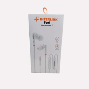 Interlink “Feel the Sound” Wired Handsfree Earphones – 10 mm Drivers with Mic & Comfort-Fit Design - Image 2